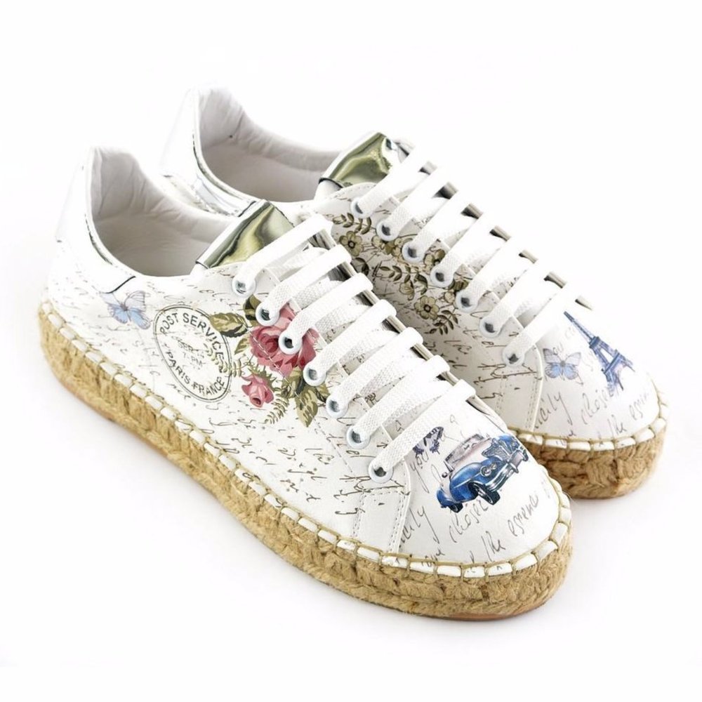 Floral Espadrilles with a Butterfly